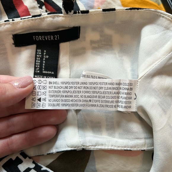 Forever21 Black and White crop top and skirt set, Small - Picture 5 of 9